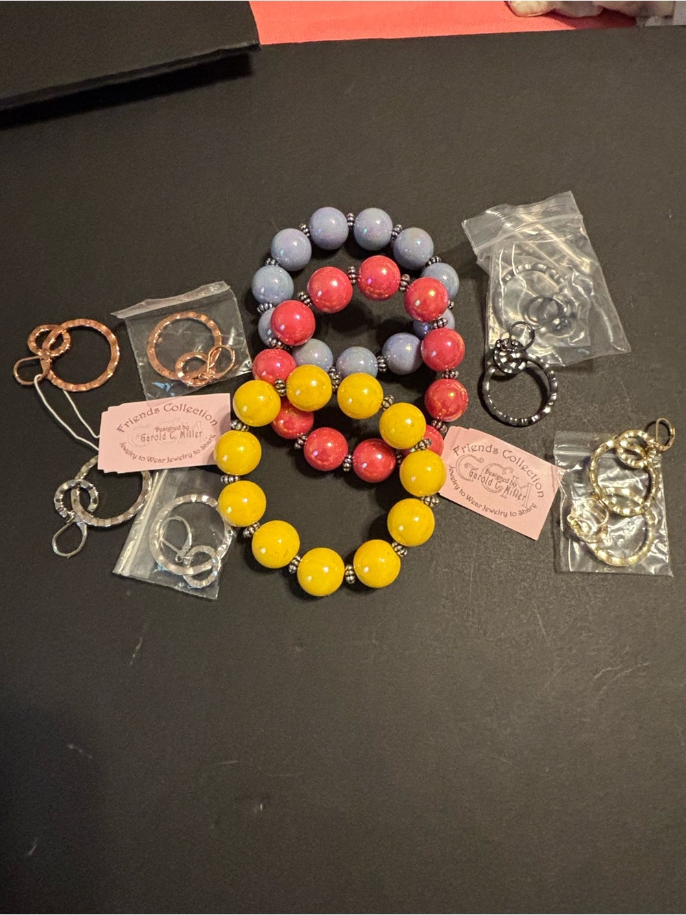 Garold C. Miller Friends Collection Jewelry Lot NWT Bracelet & Hammered Earrings